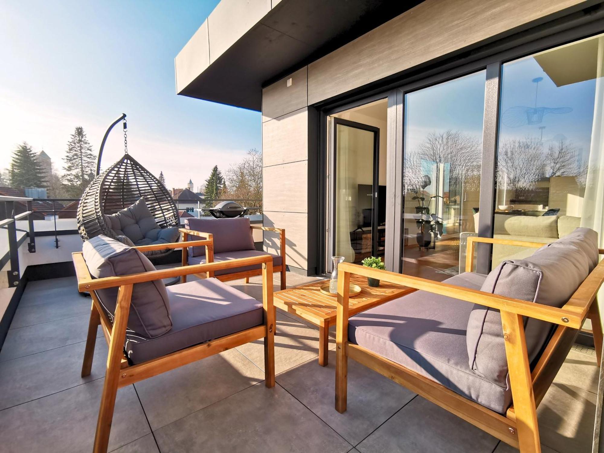 Fynbos Penthouse Deluxe, Balkon, Parkplatz Apartment Straubing Bagian luar foto